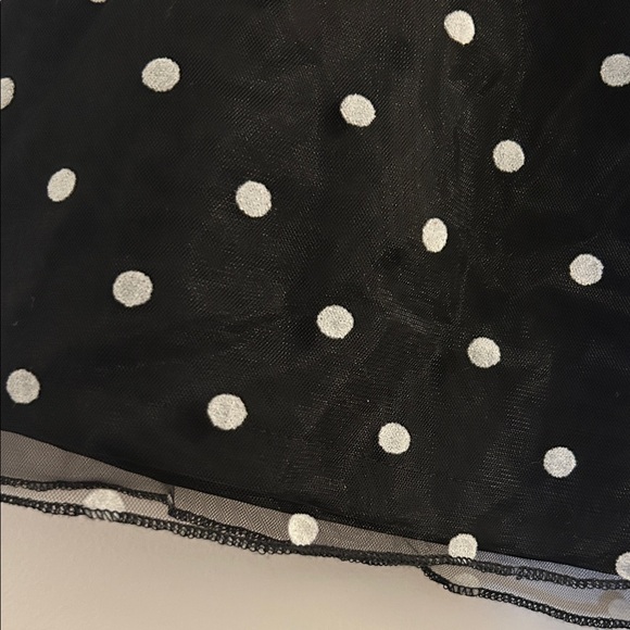 Black Polka Dot Skirt - Picture 3 of 6